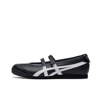 Patou x Onitsuka Tiger MEXICO 66 Flat Mary Jane Shoes Women's Black White