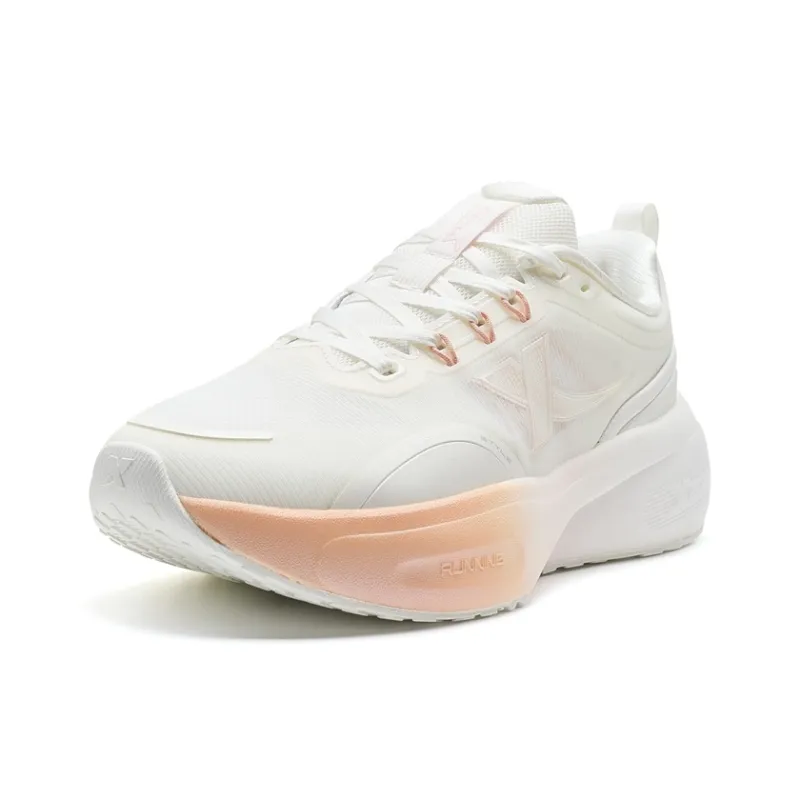 XTEP Mysterious Feather Anti-Slip Wear-Resistant Low-Top Running Shoes Women's White-2