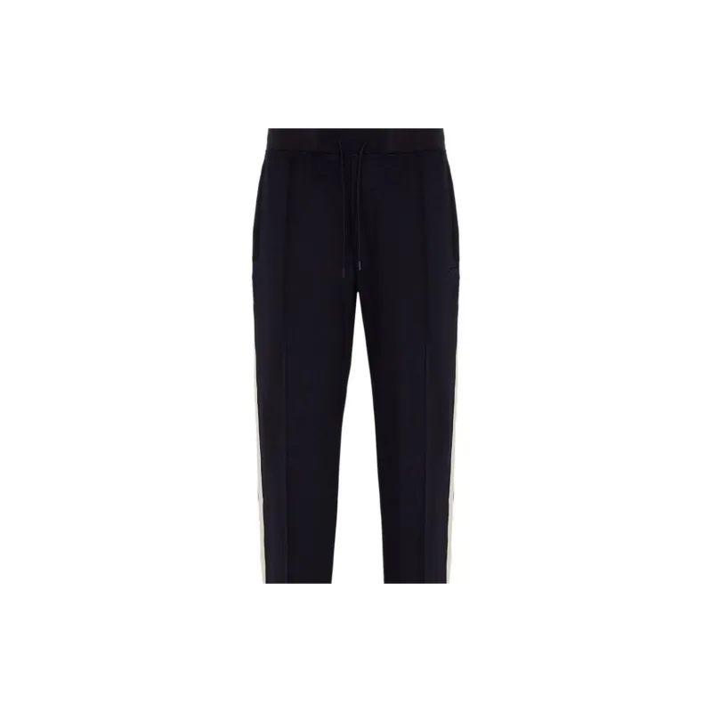 EMPORIO ARMANI Striped Detail Drawstring Track Pants-4
