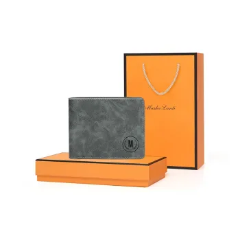 MashaLanti Synthetic Leather Card Holder Wallet Regular Men's Smoke Gray