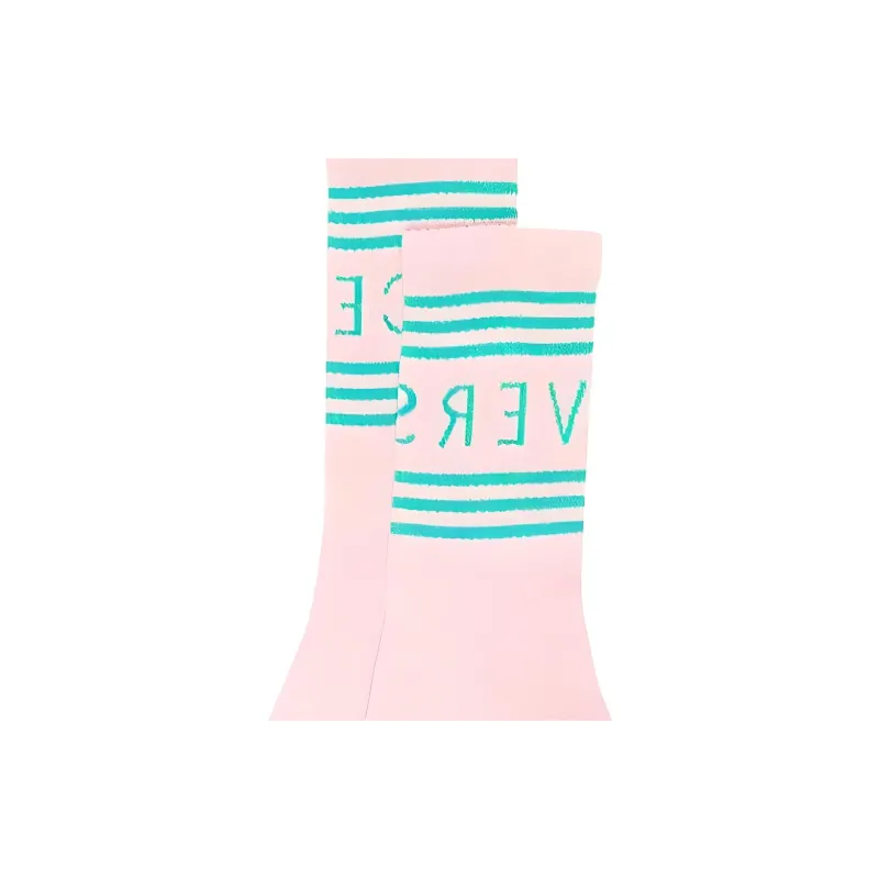 VERSACE Mid-Calf Socks Unisex 1 Pack Pink-3
