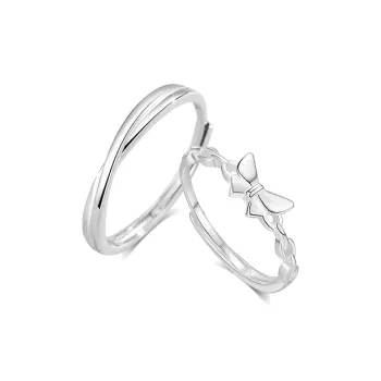 KUMET Sterling Silver Rings Unisex Anniversary Birthday Gift