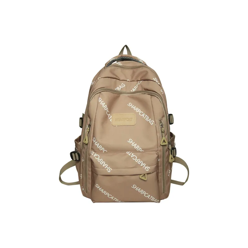 Travel Nylon Backpack Unisex Black/White/Blue/Khaki-21