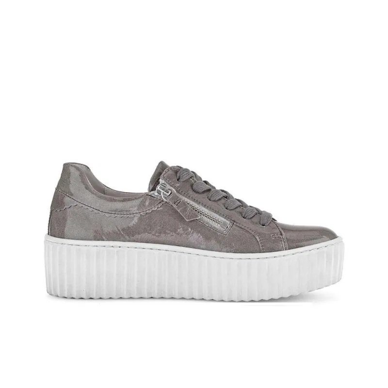 Gabor Fashion Low-Top Skateboard Shoes Women's Gray-1