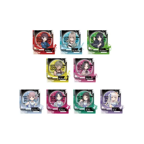 Animate GIRLS BAND CRY Blind Draw Acrylic Magnetic Set Badges