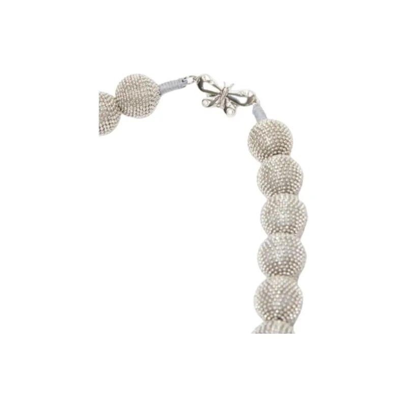 WEEKEND MaxMara Acrylic Resin, Metal, Rhinestone Necklaces Women's Silver-1
