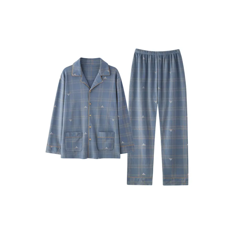 MADALLO Pajama Set Men's Steel Blue-0