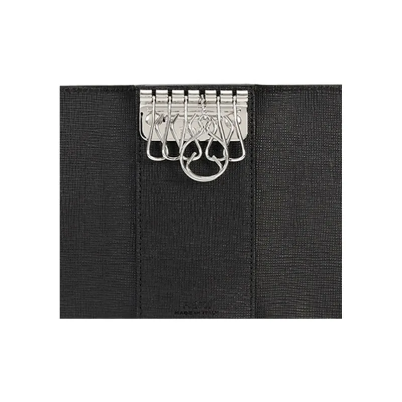 FENDI Canvas With Leather Key Pouch Women's Brown/Black Classic Recommendation-4