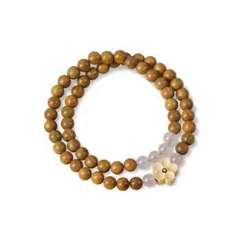 PUTUOSHANWENCHUANG Green Sandalwood Wooden Bracelets Women's