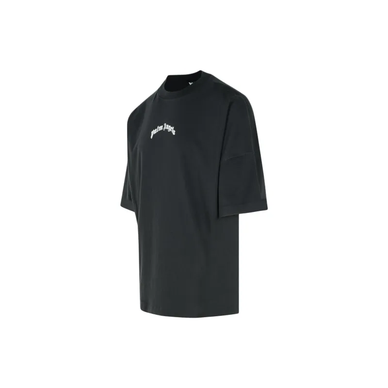PALM ANGELS Curved logo T shirt-2