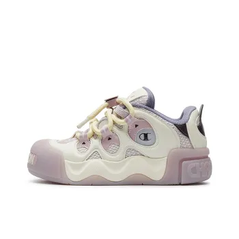 Champion Puffed Donut Low Top Skateboard Shoes Women's Cream/Purple Cloud