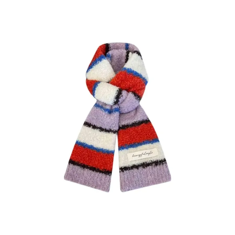 PISHUSHU Polyester Knit Scarves Women's-6