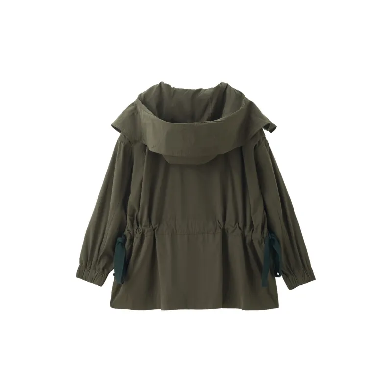 UNIQLO Trench Coat Women's Army Green-1
