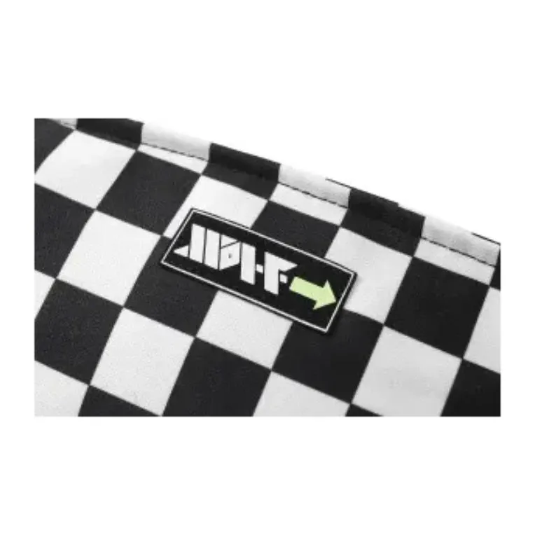 XXOFF Polyester Sling Bag Fanny Pack Crossbody Bags Regular Unisex Black White Plaid-4