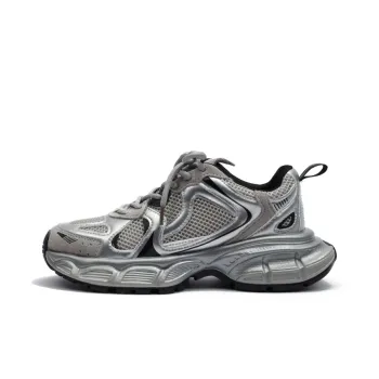 CENTRAL&KITTY Height Increasing Lightweight Low-Top Faded Distressed Chunky Sneakers Unisex
