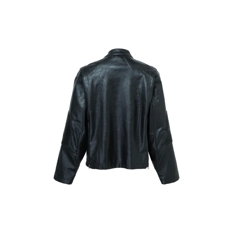 FIRE 2 COLD EGO Leather Jacket Unisex Black-3