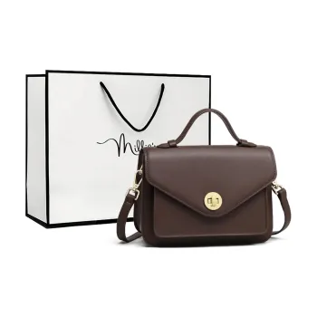 MILLIE'S Cow Leather Synthetic Leather Crossbody Handbags Regular Women's Vintage Brown