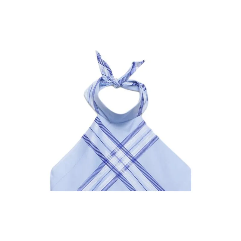 PRADA Checked Cotton Cropped Top-3