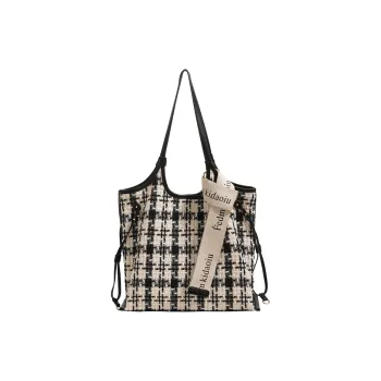 H YXIANG Woolen Tote Bag Shopping Bag Crossbody Bag Shoulder Bag Women's Black