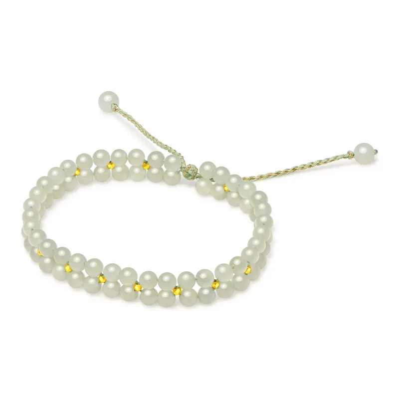 CHAOHONGJI Hetian Jade Bracelets Pale Greenish White Jade Women's-1