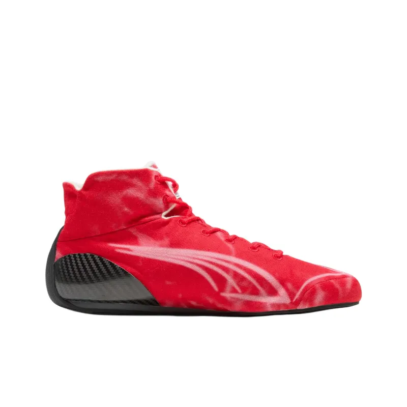 PUMA Scuderia Ferrari Anti Slip Wear Resistant Mid Top Training Shoes Men's Red-1