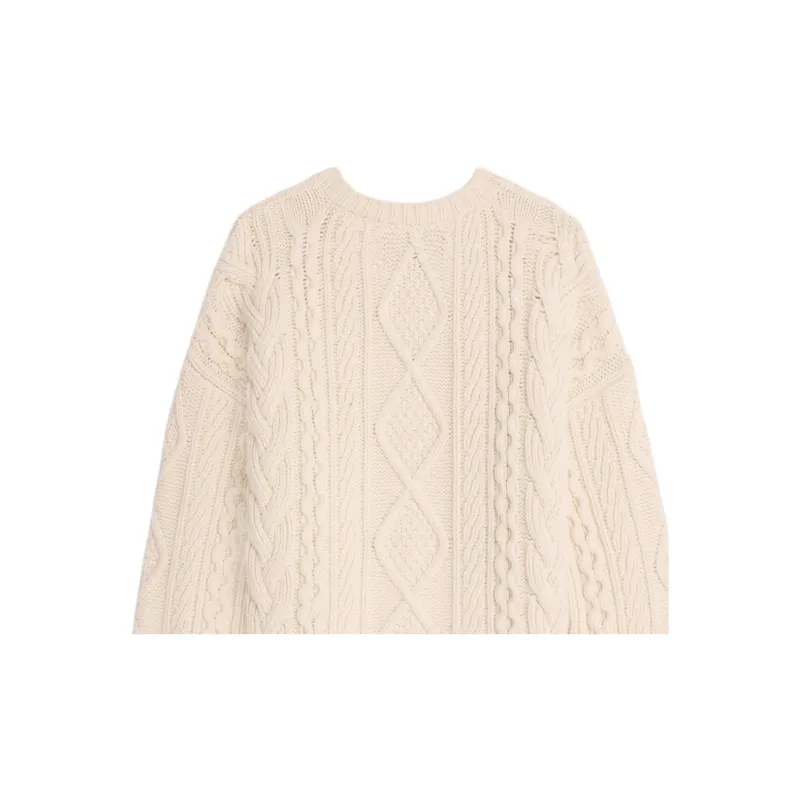 CELINE Logo Detailed Crewneck Knit Sweater-4