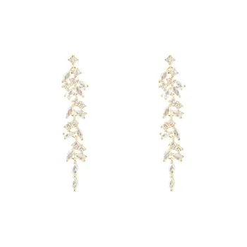 Peach Tea Zircon Earrings Women's