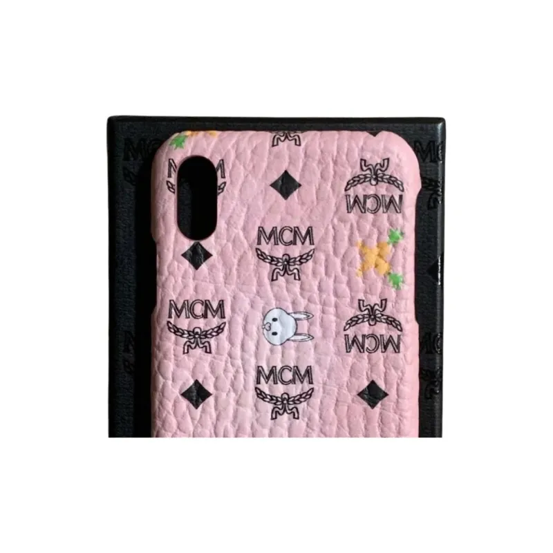 MCM Coated Canvas Material Rabbit Carrots Phone Cases Compatibility With IPhone XS Max-2