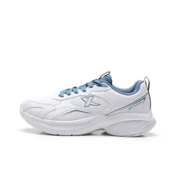 XTEP Cushioned Water Resistant And Wear Resistant Low Top Running Shoes Men's White Blue