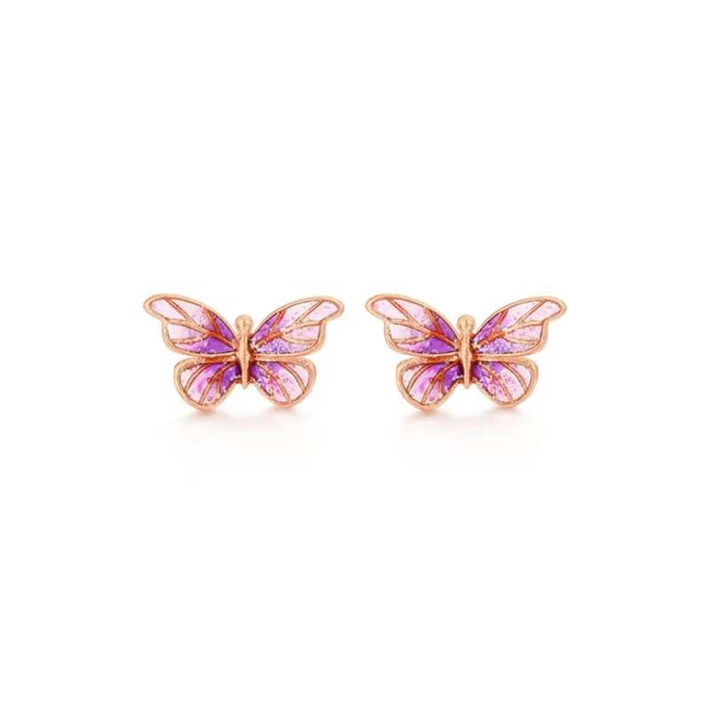 Lao Feng Xiang 18K Gold Stud Earrings Women's-0