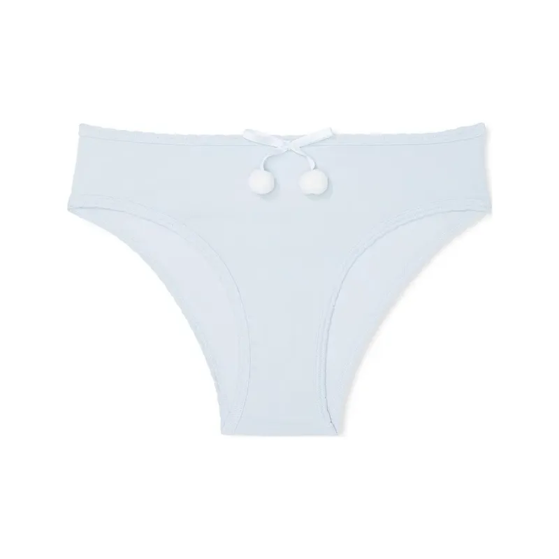 Victoria's Secret PINK Powder Puff Cotton Cheeky Panty / Underpants Women's 1 Pack Hydrangea Blue-0
