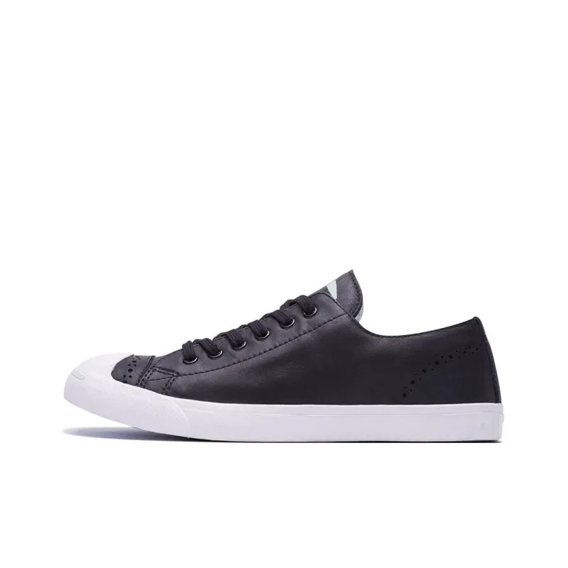 Converse Jack Purcell Anti Slip Wear Resistant Low Top Skateboard Shoes Women's Black-0