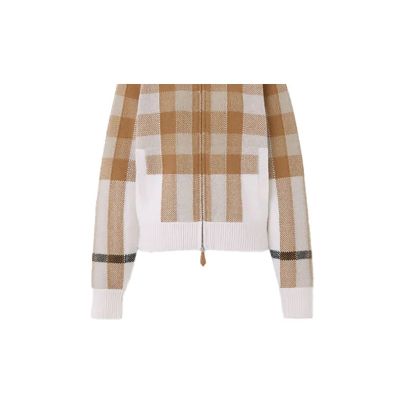 Burberry Cropped Coat Women's Beige-5