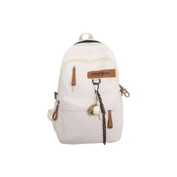 LUVISTRUE Nylon Backpack Regular Unisex White Khaki/Gray Black/Burgundy