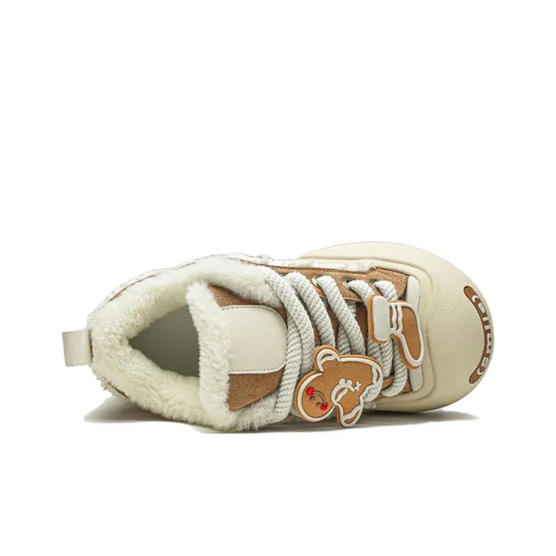 Bellum Han Warm Low Top Skateboard Shoes Unisex Ecru-2