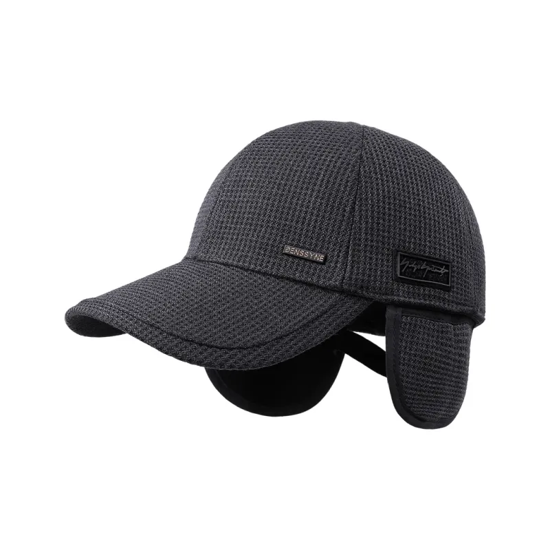 DENSSYNE Woolen Baseball Caps Men's Black-5