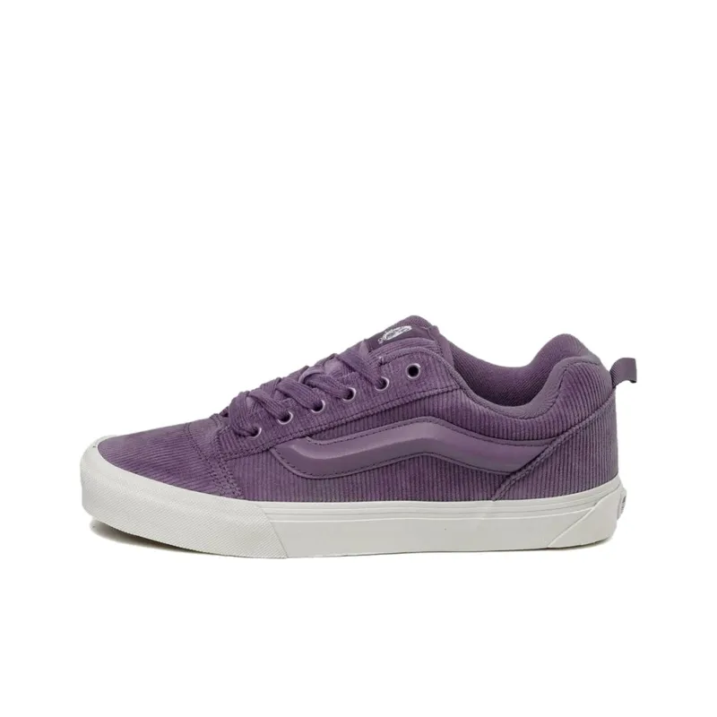 Vans Knu Skool Anti Slip Wear Resistant Low Top Skateboard Shoes Unisex Purple-0
