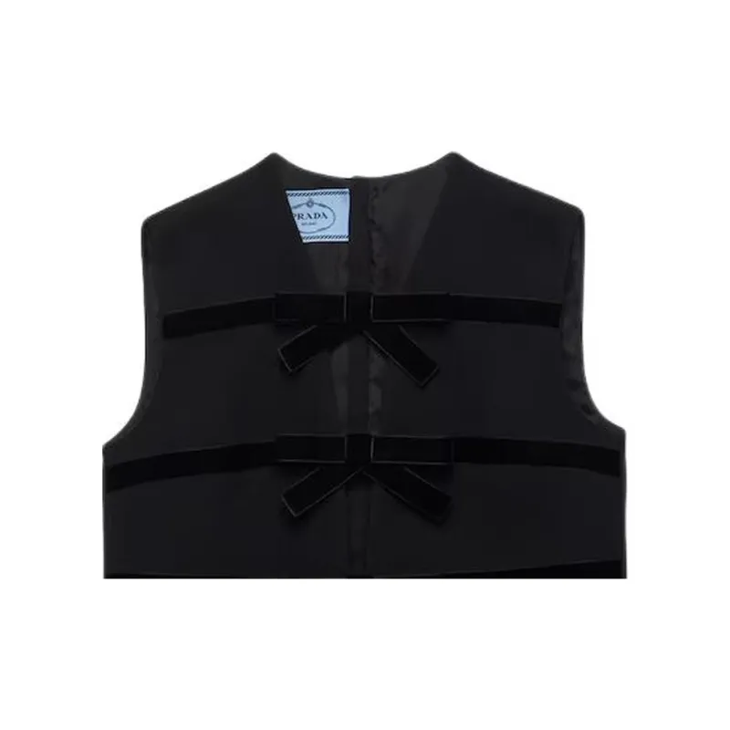 PRADA Sleeveless Dress Women's Black-3
