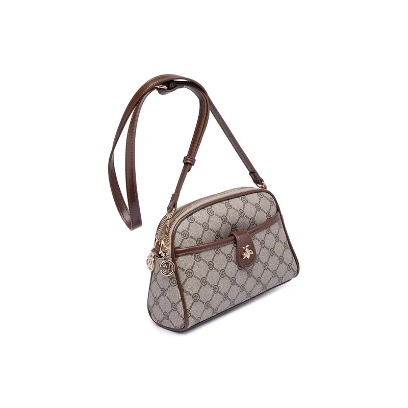 GELANDAI PVC Shoulder Bag Crossbody Bag Women's Ecru/Gray/Coffee-10