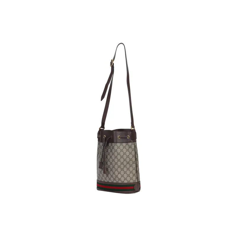 GUCCI Ophidia Canvas With Leather Bucket Bag Crossbody Bag Regular Women's Ebony/Brown-1