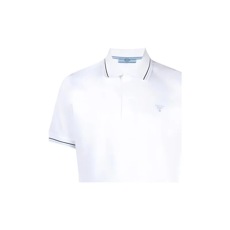 PRADA Polo Shirts Men White-4