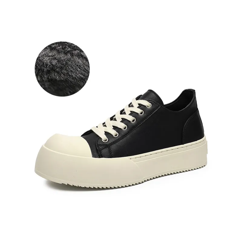 ΛOLUNKΛ Slip-Resistant Cushioning Low-Top Skateboard Shoes Unisex Black-8