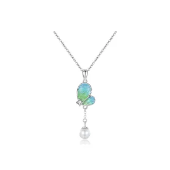 Chongqing Gold Store S925 Silver Shell Pearl Cubic Zirconia Necklaces Women's