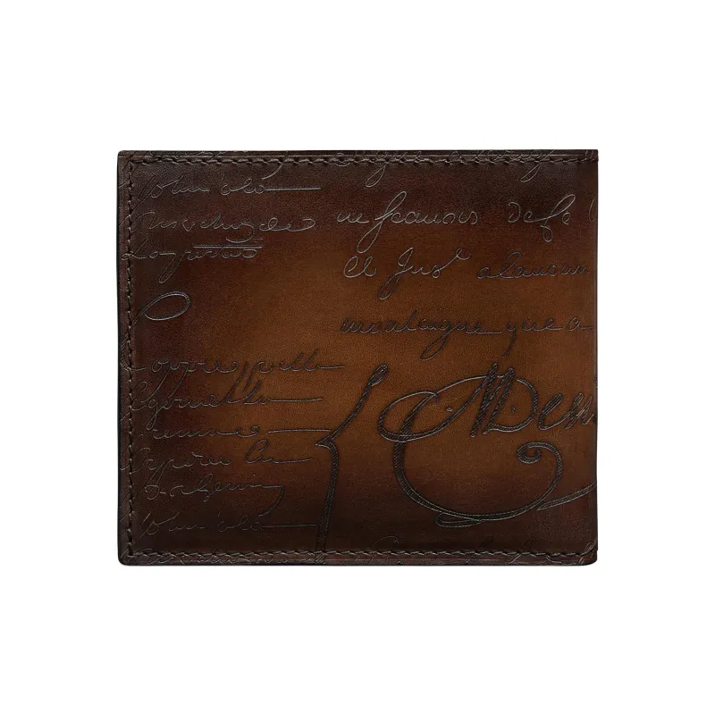 BERLUTI Cow Leather Wallet Men's Coffee-0