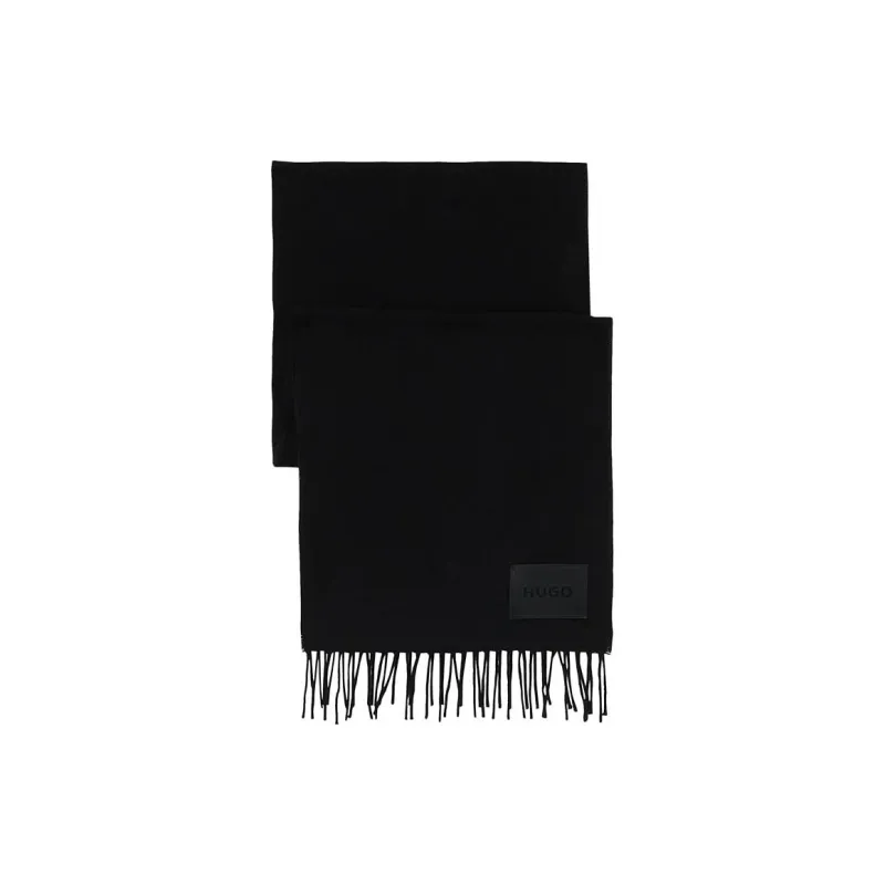 HUGO BOSS Wool Knit Scarves Women's Black-1