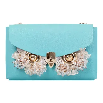 WANACCESSORY Crossbody Bags TF Blue/Iridescent Multicolor Silver Lizard