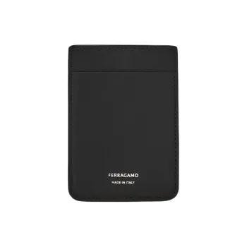 FERRAGAMO Calfskin Card Holder Men's Cyan