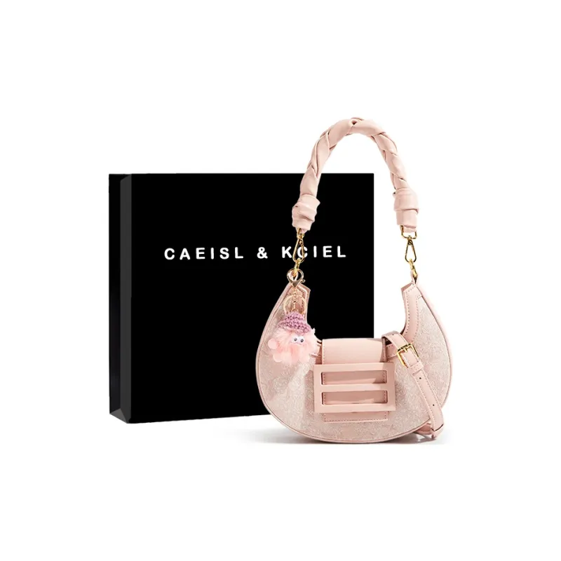 CAEISL&KCIEL PU Handbag, Shoulder Bag Women's Embroidery Powder-0