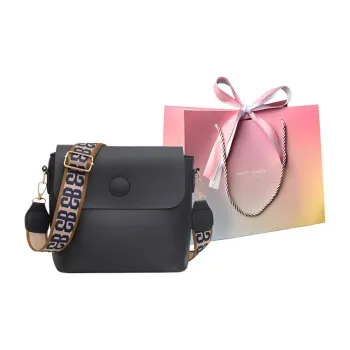 Yalu PU Shoulder Bag Regular Women's Black/Chocolate/Dark Brown
