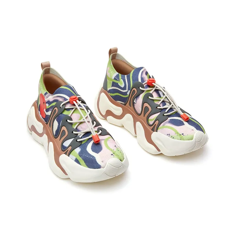 U.IN Painted Travel Shoes Low Top Chunky Sneakers Unisex-13